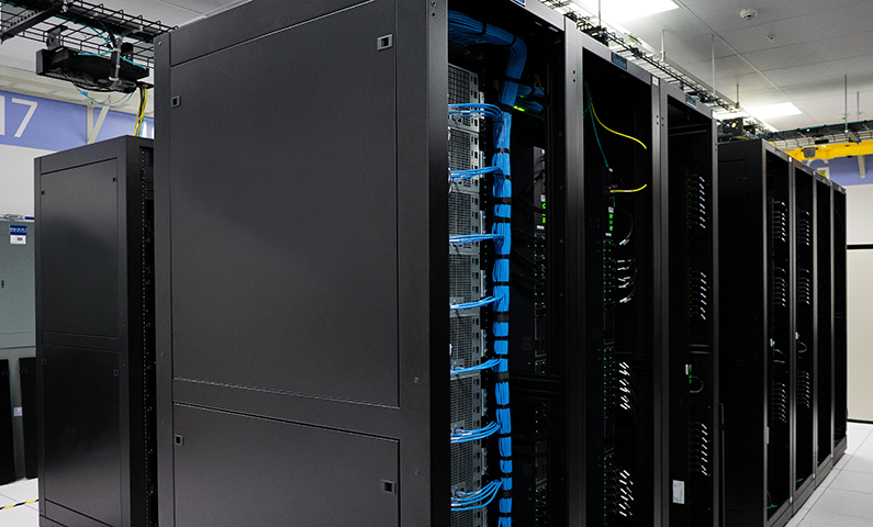 Interno di un datacenter.